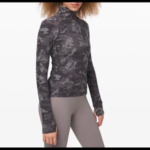 Lululemon Outrun Elements 1/2 Zip Incognito Camo